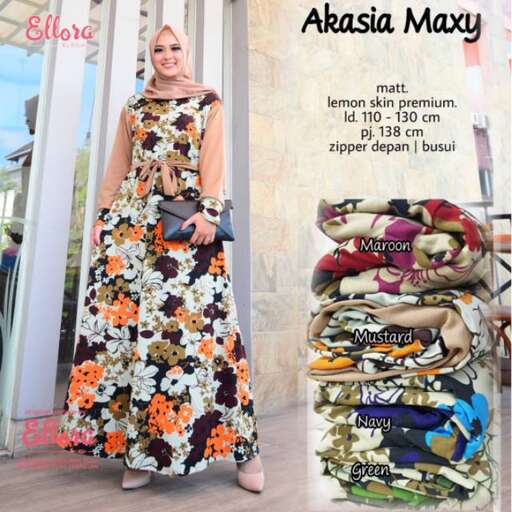 the dress is a long skirt with a floral pattern.