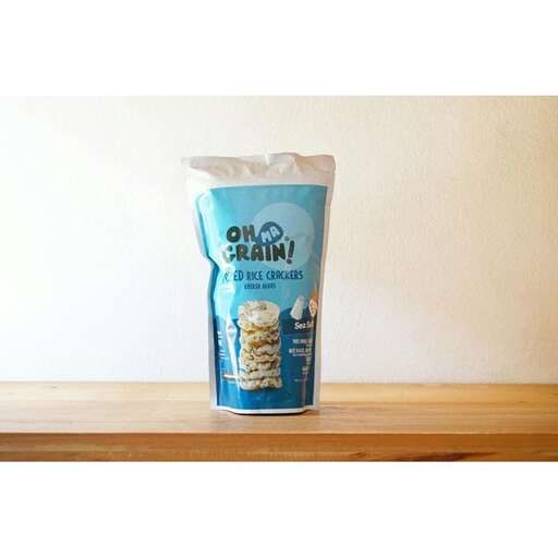 a bag of chips sitting on a shelf.