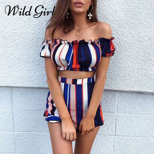 off the shoulder striped off the shoulder top