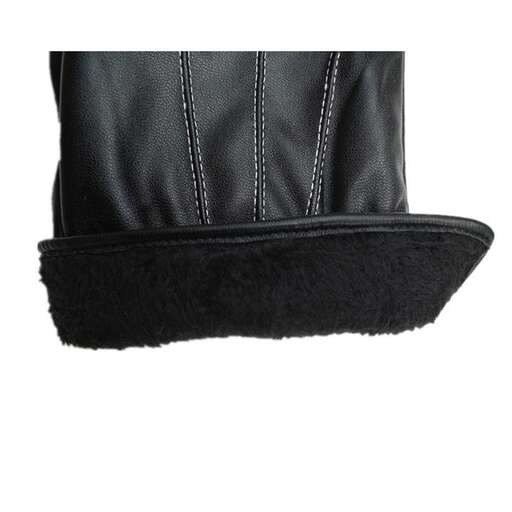 black leather bag with a zipper