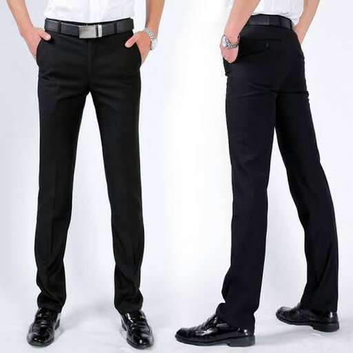 the black pants with a white shirt and black tie