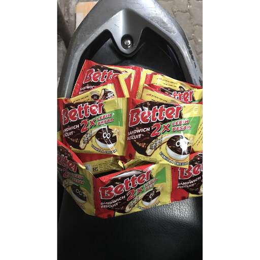 a bag of chips on a parking meter.