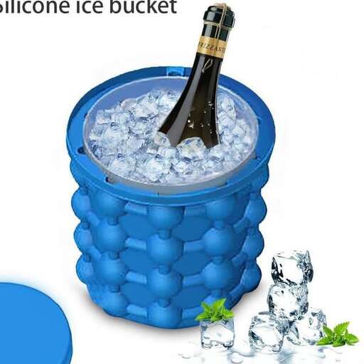 ice cubes in a bucket of ice cubes