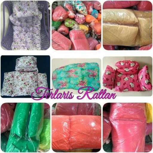 a collage of various wrapped bags and other items.