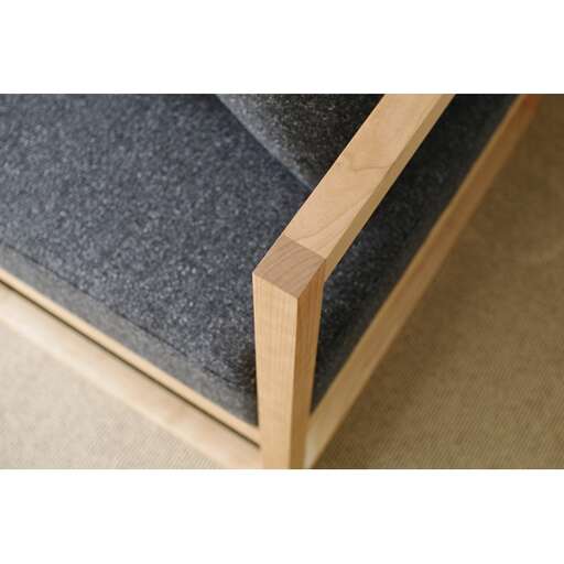 the chair is made from a solid wood.