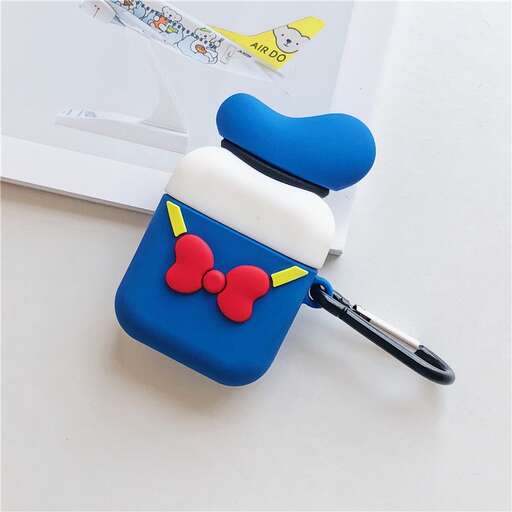 a blue pen with a red heart on it.
