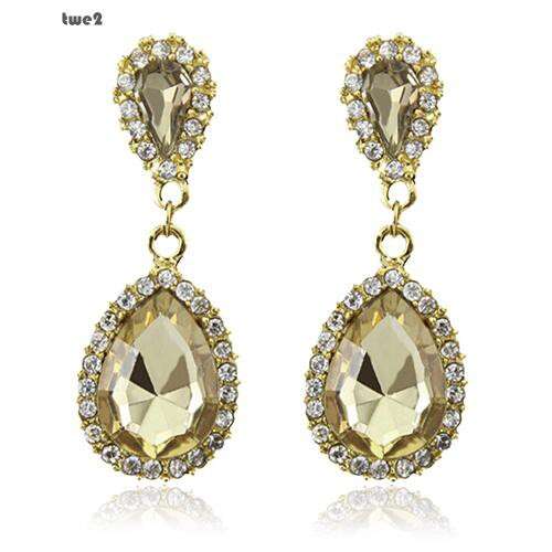 earrings with a yellow diamond and diamonds
