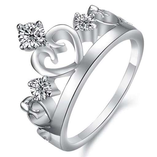 this ring is made of sterling silver and is designed with a set of diamonds.