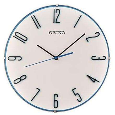 a clock that is on a white background.