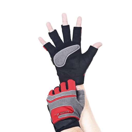 glove with a red glove