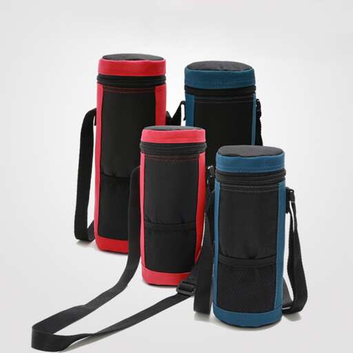 the backpack is made of plastic and the water bottle is a little too big for the camera.