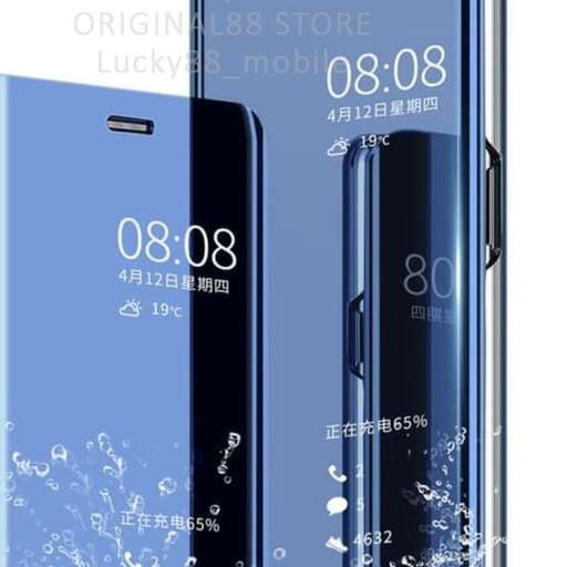 iphones in a blue case