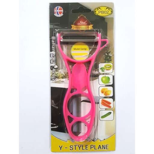 a pink pair of scissors in a box.