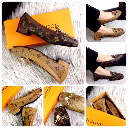 chocolate brown shoes in orange box