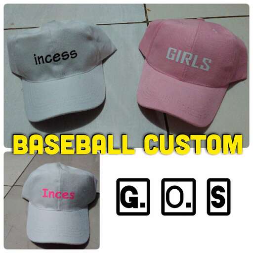 a pink baseball cap with a baseball cap.