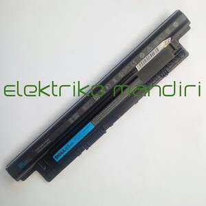 a black and blue pen with a blue handle.