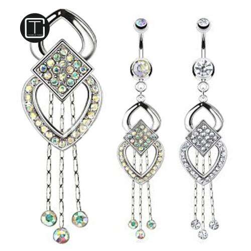 a pair of earrings with diamonds and diamonds
