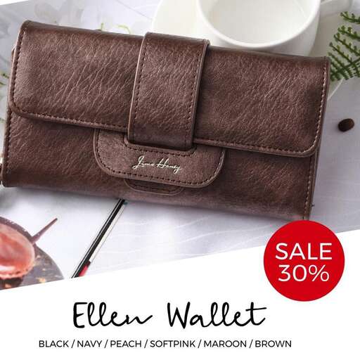 black leather wallet with a touch of gold