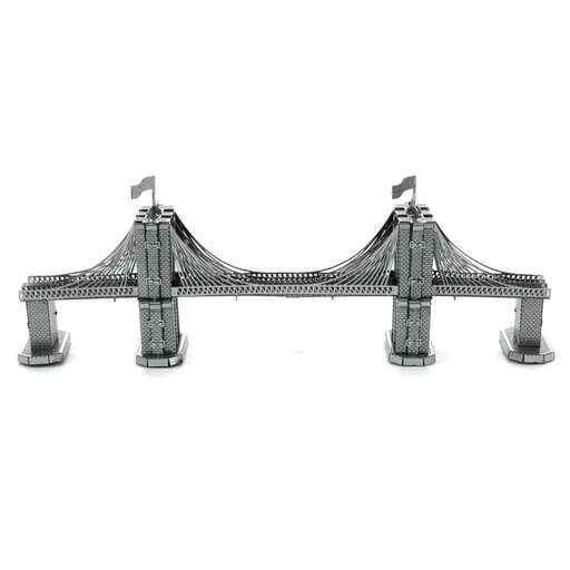 a pair of silver and black metal studded suspension bridge