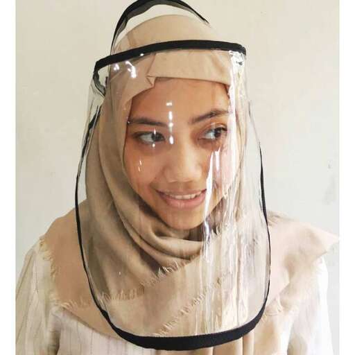 a girl in a headscarf