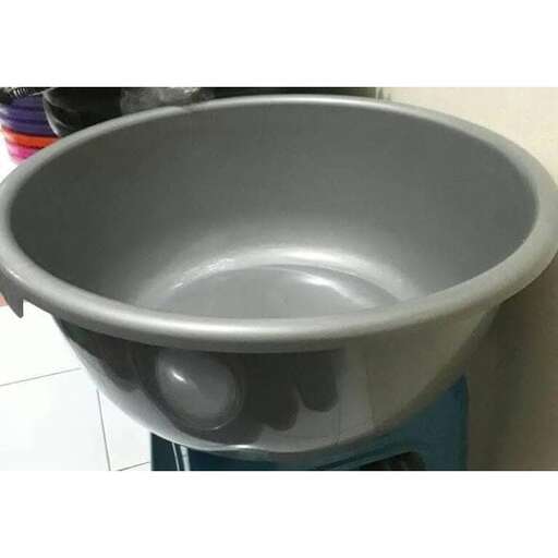 a large bowl made of glass