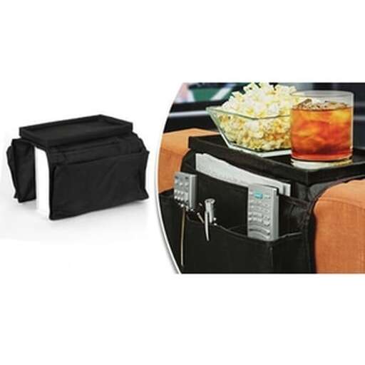 a small black bag with a white background.