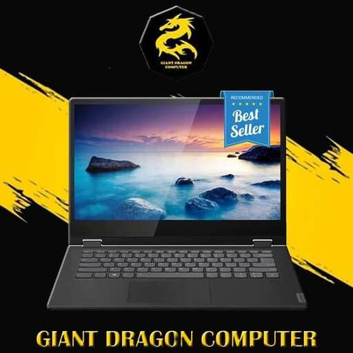 a laptop computer with a giant dragon on the screen.