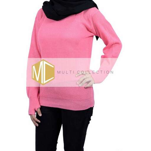 sweater with a black scarf