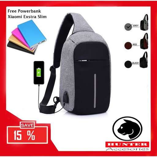 the bag is black and white.