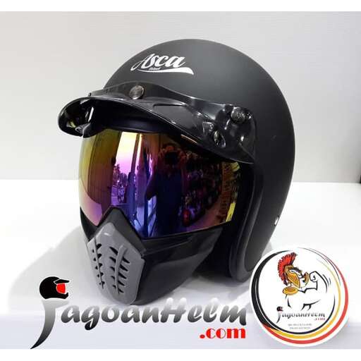 a helmet with a helmet and goggles.