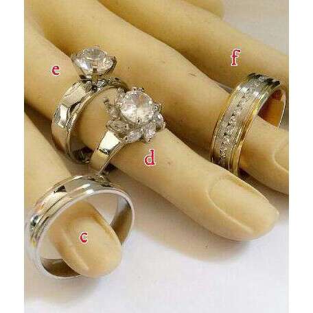 a set of rings for a wedding