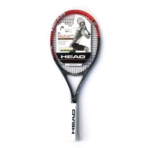 a tennis racket with a picture of a tennis player on it.