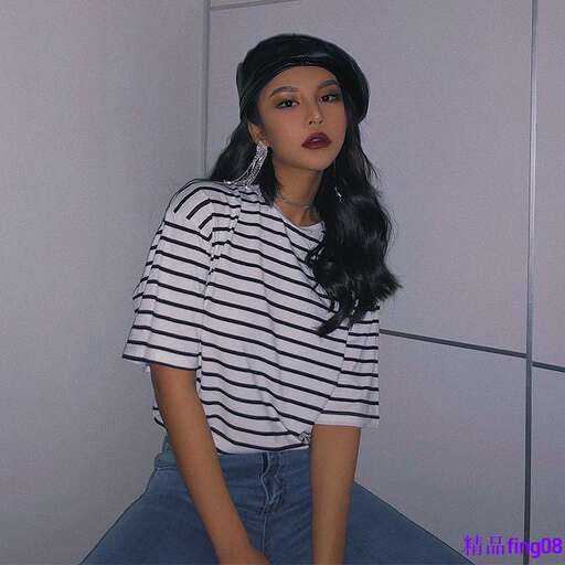 girl in black hat