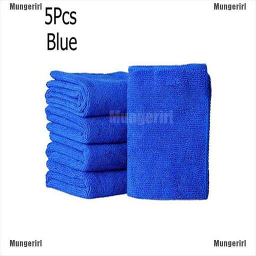 blue towels in the window