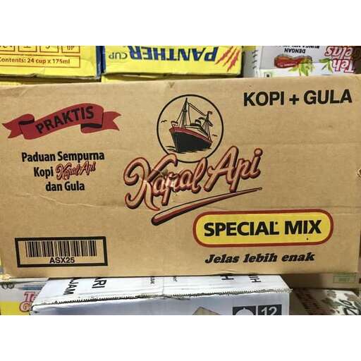 a box of the product that was sold in a supermarket.