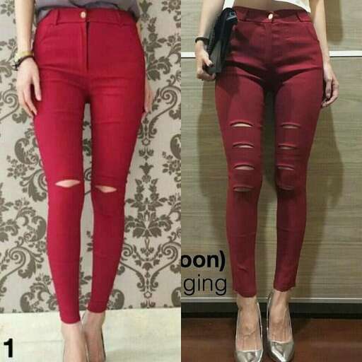 how to wear red jeans in the fall