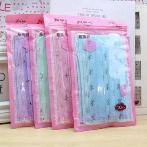 pink and blue baby shower in plastic bags