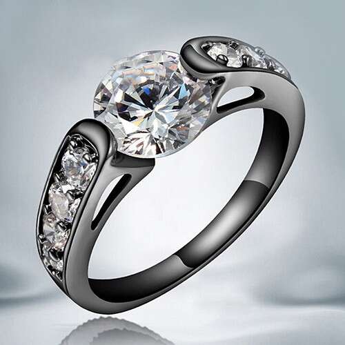 this ring is made with a diamond.