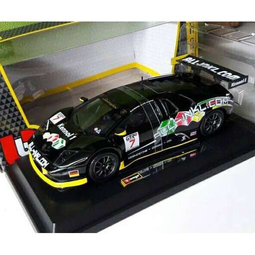 a racing car in the garage