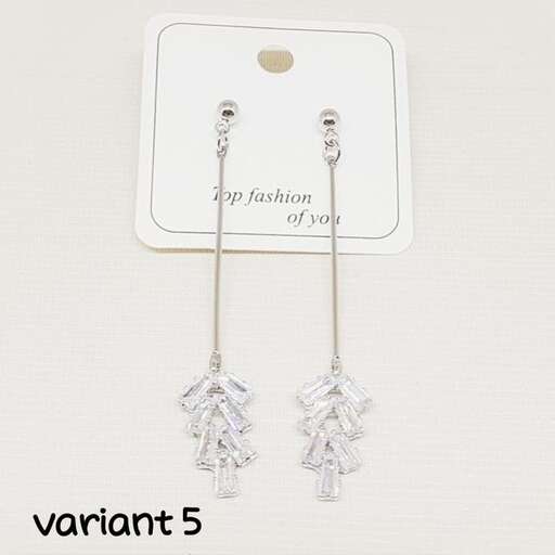 earrings with a little silver flower design.