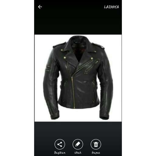 leather jacket with a zipper