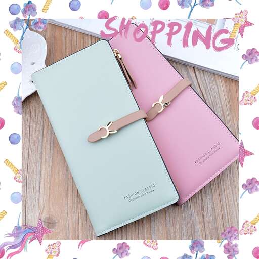 a pink and white bag with a zipper.