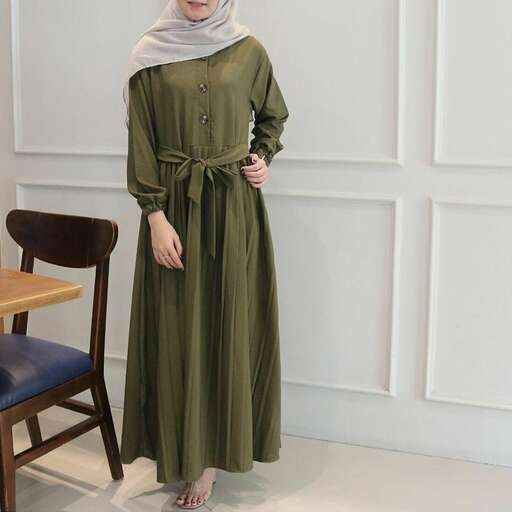 long green dress with a scarf