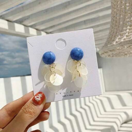 these earrings are made from recycled plastic.