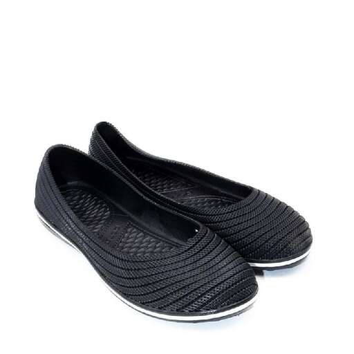 garment - black sandal with a touch of laces