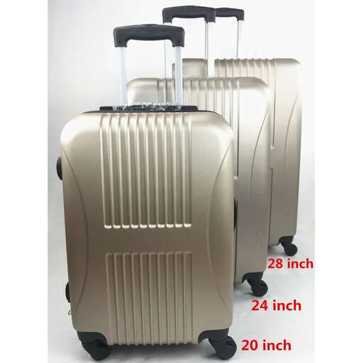 a pair of suitcases with wheels on each side.