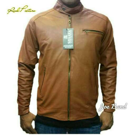 men's leather jacket with a zipper