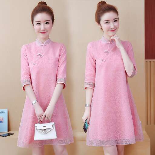pink dress in the pink