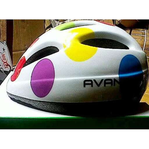 a close up of a helmet on a table