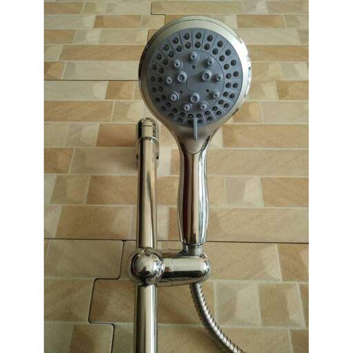 a water faucet in a bathroom